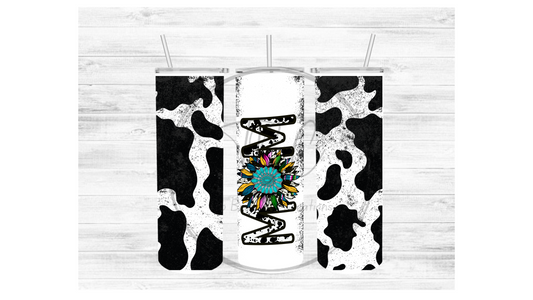 Mom Cow Print Sunflower Sublimation Tumbler Transfer