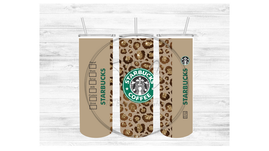 Starbucks (Cheetah) Sublimation Tumbler Transfer