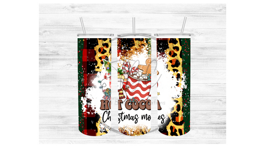 Hot Cocoa & Christmas Movies Sublimation Tumbler Transfer