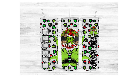 Grinchmas Vibes Sublimation Tumbler Transfer