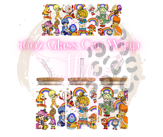 Mini Rainbows Glass Can Sublimation Transfer