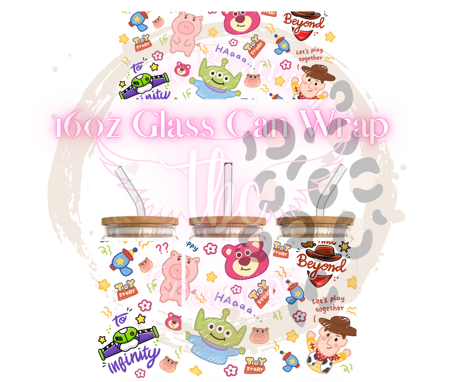 Toy Friends Glass Can Sublimation Transfer