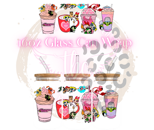 Frapp Girls Glass Can Sublimation Transfer
