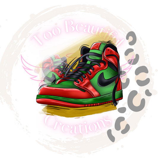 Sneaker Red&Green Apparel Transfer