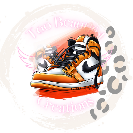 Sneaker Orange Apparel Transfer