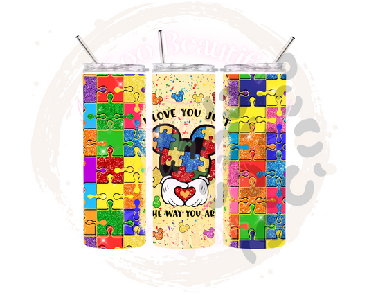 Autism Just The Way You Are Sublimation Tumbler Transfer