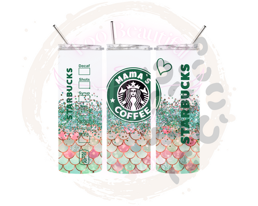 Mermaid Starbies Sublimation Tumbler Transfer