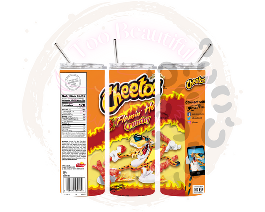 Hot Cheetos Sublimation Tumbler Transfer